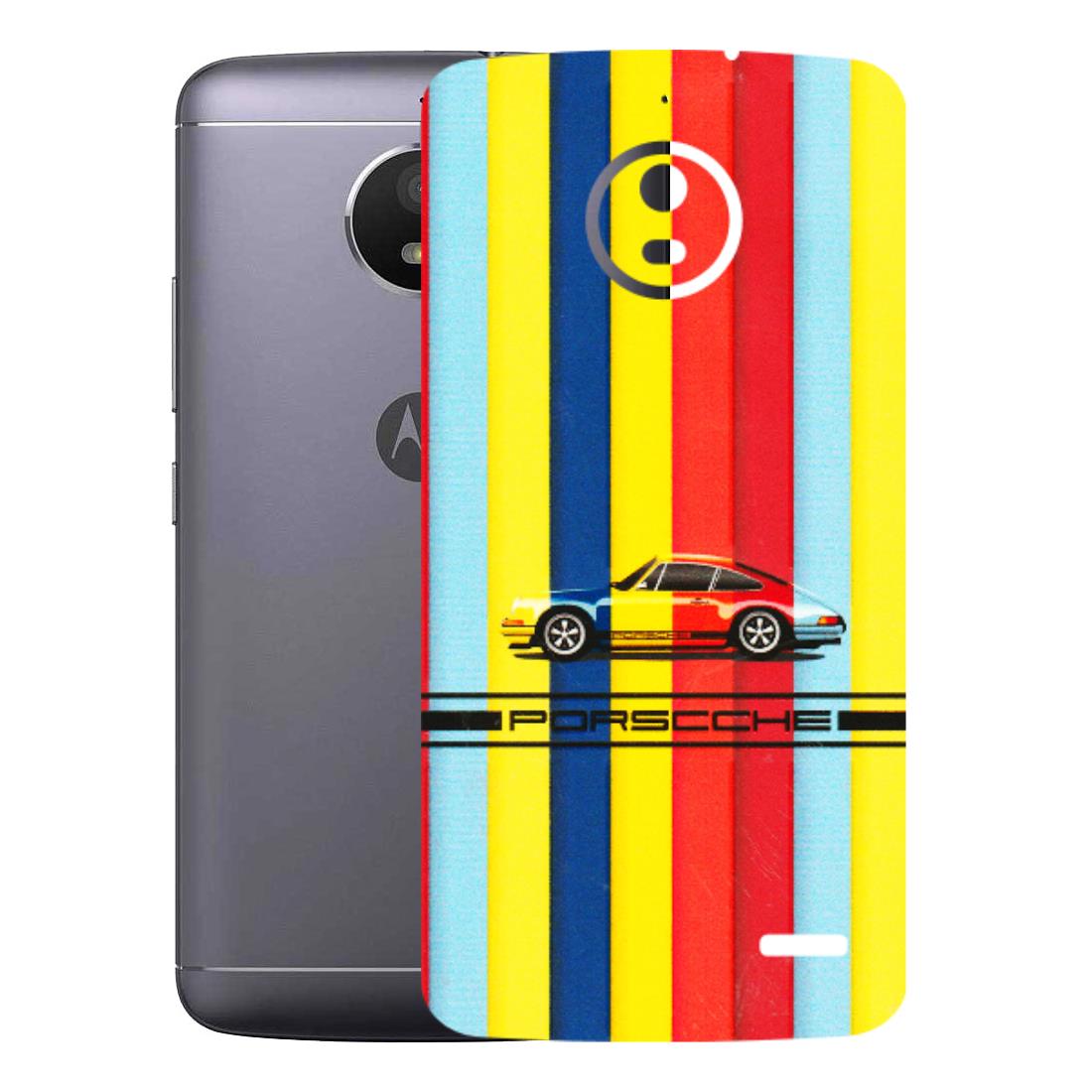 Motorola Phone Skins (All Models) - Multicolour Porche - 3D Embossed Finish (L-39) Motorola Moto E4