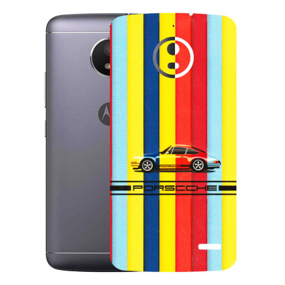 Motorola Phone Skins (All Models) - Multicolour Porche - 3D Embossed Finish (L-39) Motorola Moto E4