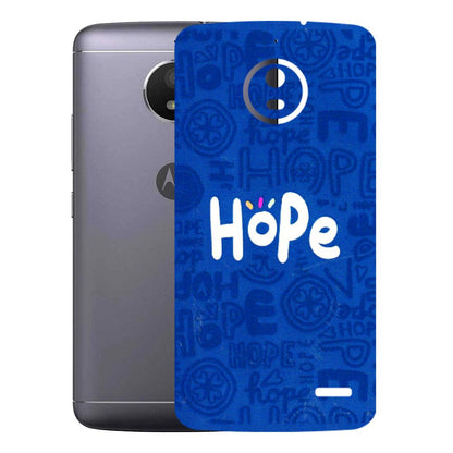 Motorola Phone Skins (All Models) - Hope Doodles Blue - 3D Embossed Finish (L-43) Motorola Moto E4
