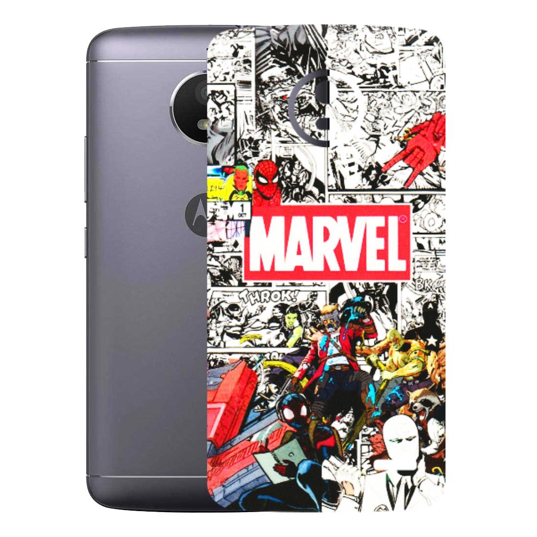Motorola Phone Skins (All Models) - Marvel Colorful Comic - 3D Embossed Finish (L-64) Motorola Moto E4