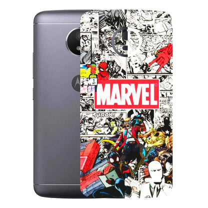 Motorola Phone Skins (All Models) - Marvel Colorful Comic - 3D Embossed Finish (L-64) Motorola Moto E4