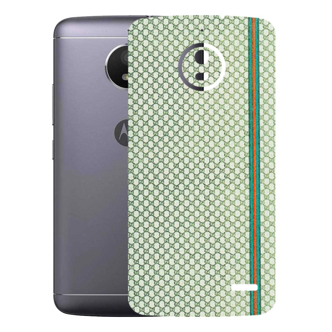 Motorola Phone Skins (All Models) - Gucci Fabric Pattern - 3D Embossed Finish (L-73) Motorola Moto E4