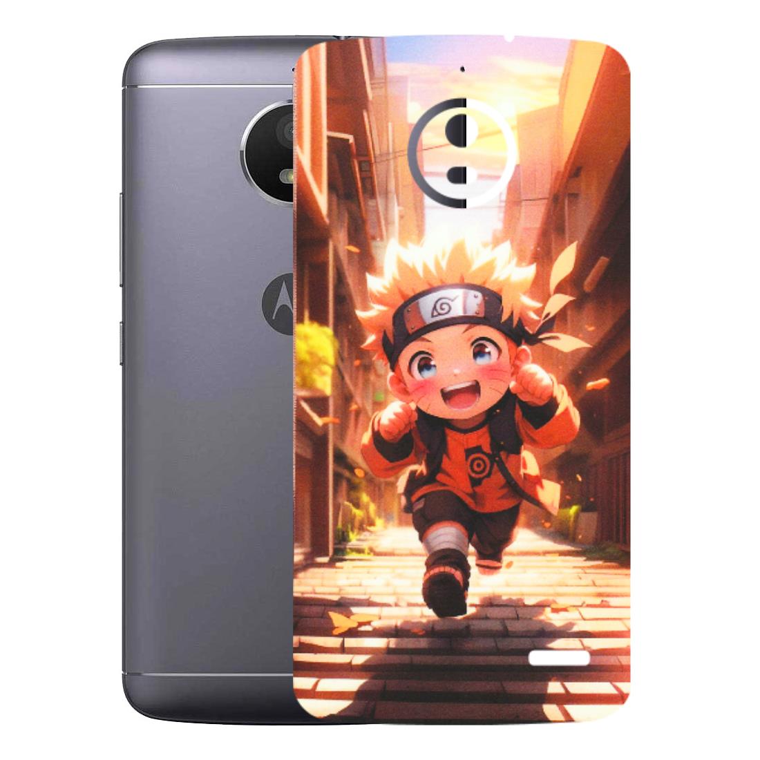 Motorola Phone Skins (All Models) - Naruto Cute Toon Running - Matte Finish (M-04) Motorola Moto E4