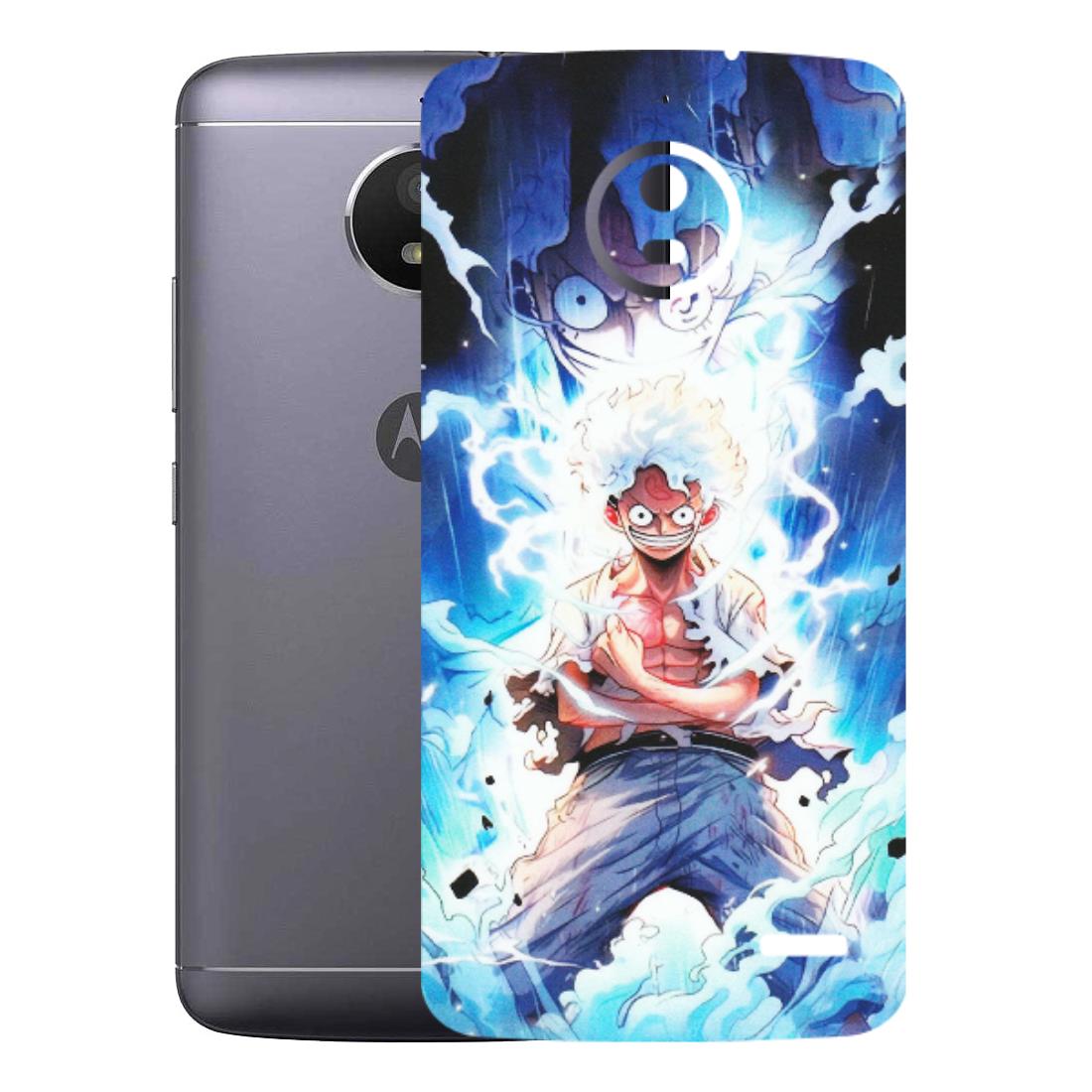 Motorola Phone Skins (All Models) - Blue Thunder Luffy Anime - Matte Finish (M-132) Motorola Moto E4