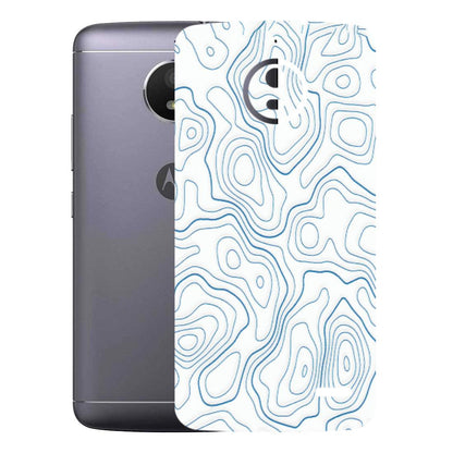 Motorola Phone Skins (All Models) - Blue And White Swirls - Matte Finish (M-139) Motorola Moto E4