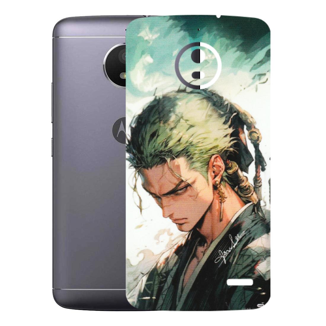 Motorola Phone Skins (All Models) - New Roronoa Zoro One Picece Anime - Matte Finish (M-140) Motorola Moto E4