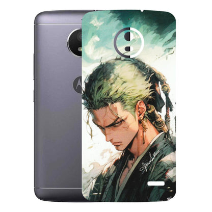 Motorola Phone Skins (All Models) - New Roronoa Zoro One Picece Anime - Matte Finish (M-140) Motorola Moto E4