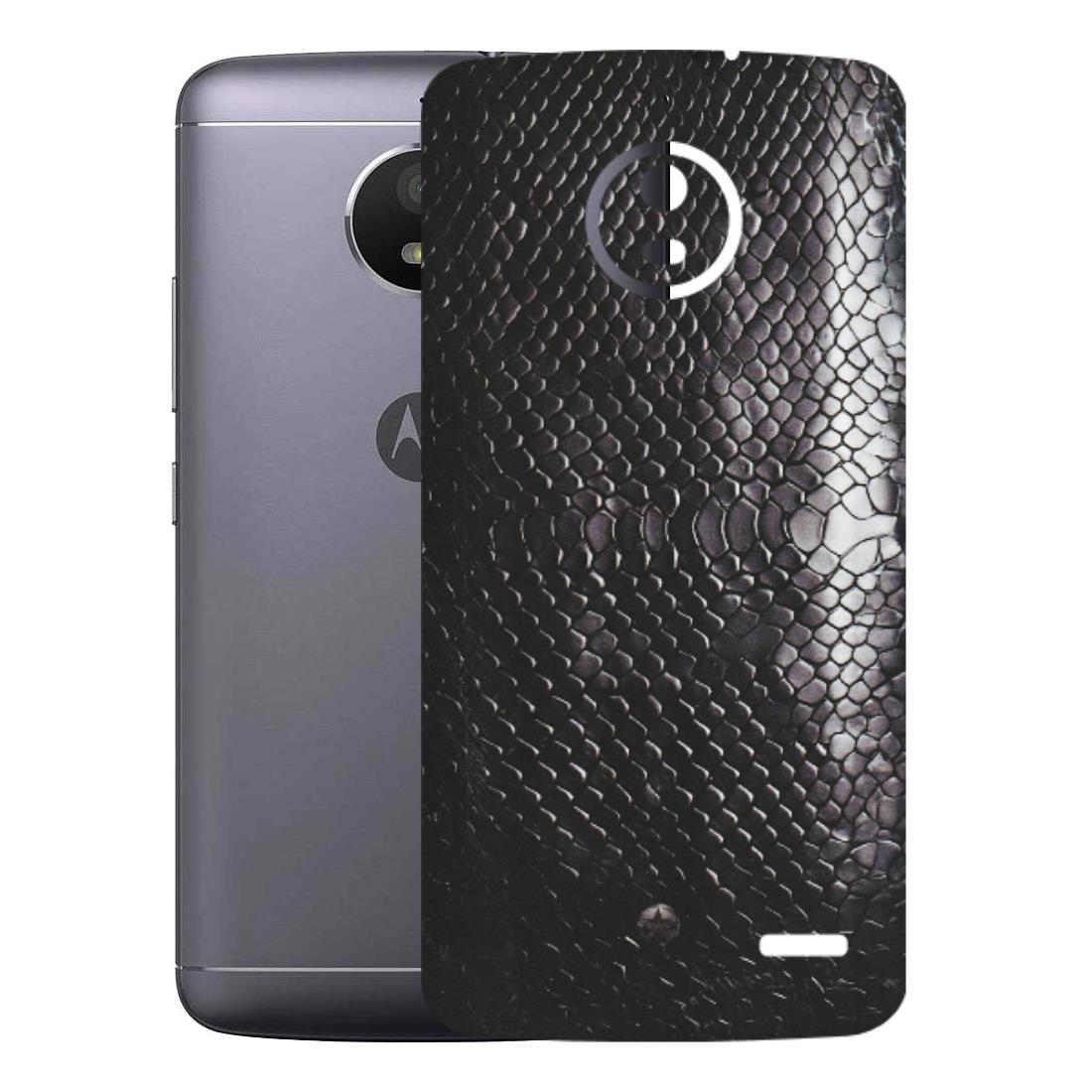 Motorola Phone Skins (All Models) - Black Snack Leather - Matte Finish (M-147) Motorola Moto E4