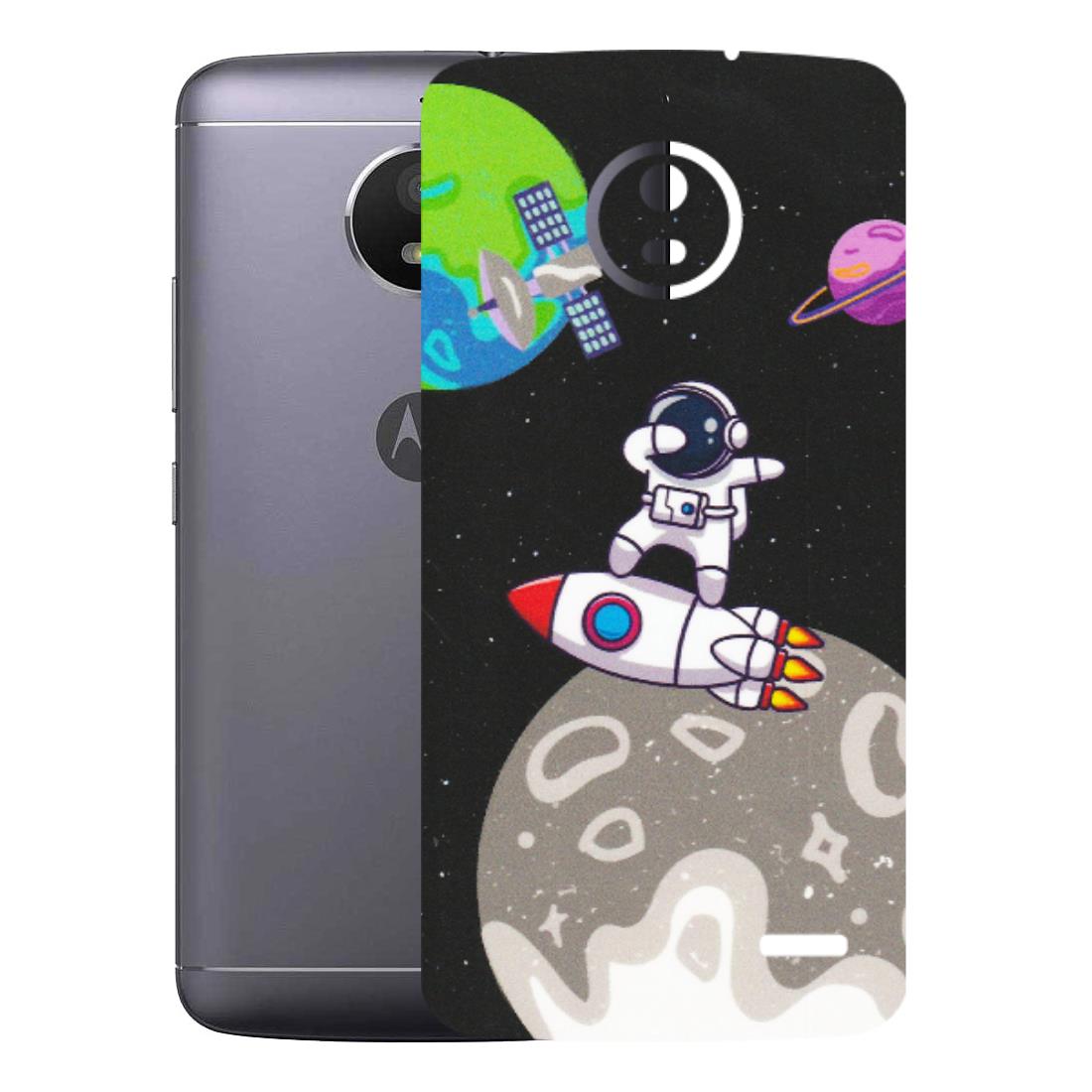 Motorola Phone Skins (All Models) - Astronaut Vibing Toon Running - Matte Finish (M-39) Motorola Moto E4