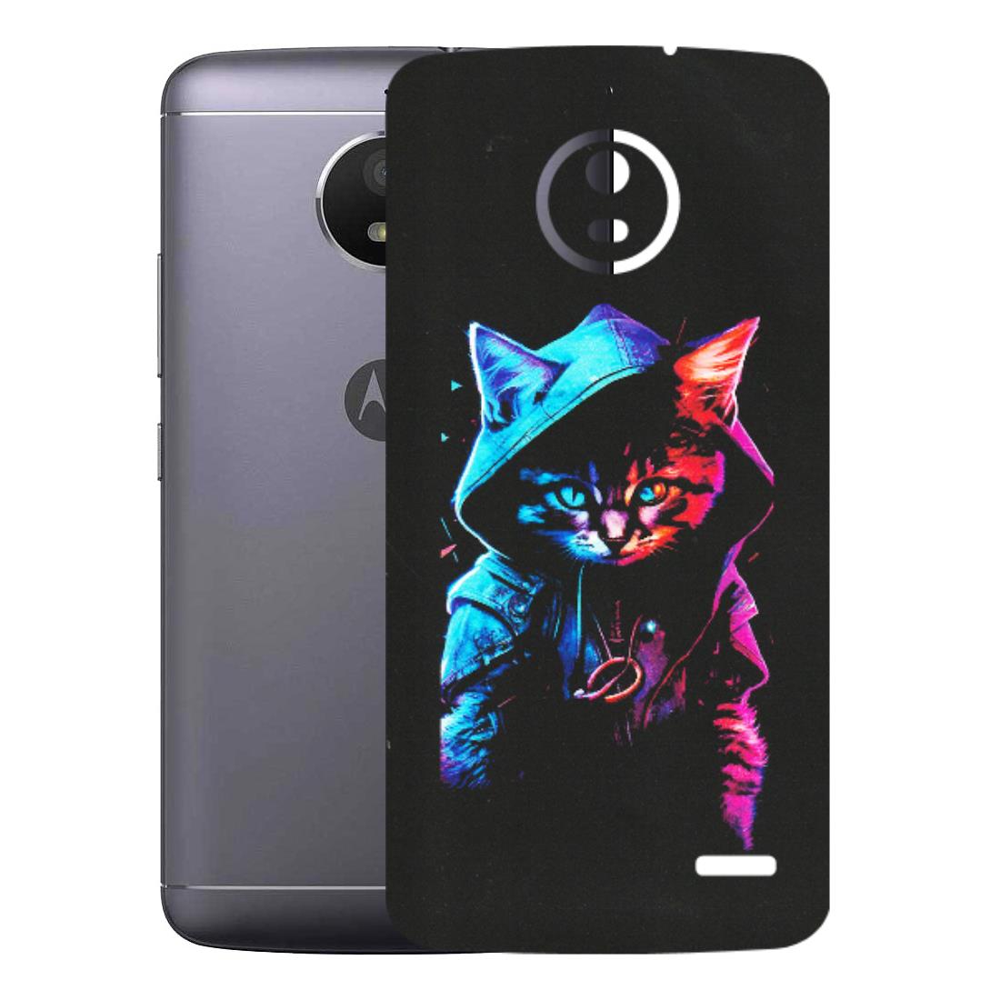 Motorola Phone Skins (All Models) - Cyberpunk Cat - Matte Finish (M-45) Motorola Moto E4
