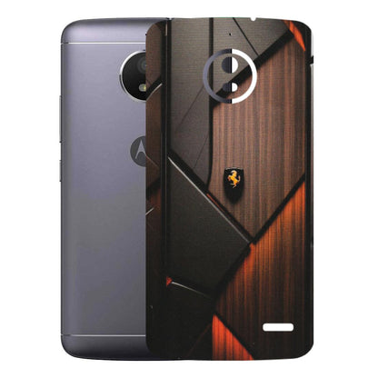 Motorola Phone Skins (All Models) - Lambo Beauty Wood Pattern Sober - Matte Finish (M-51) Motorola Moto E4