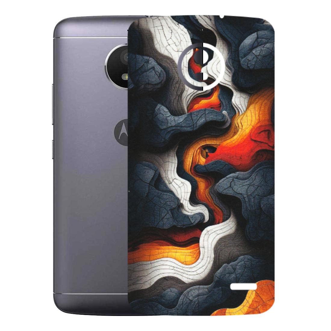 Motorola Phone Skins (All Models) - Abstract Volcanic Layers - Matte Finish (M-52) Motorola Moto E4