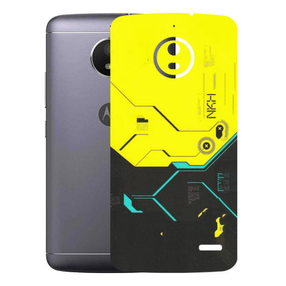 Motorola Phone Skins (All Models) - Black Yellow Technica - Matte Finish (M-53) Motorola Moto E4