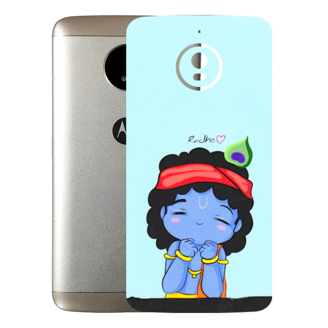 Motorola Phone Skins (All Models) - Radhe Radhe Cute Toon - 3D Embossed Finish (L-05) Motorola Moto E4 Plus