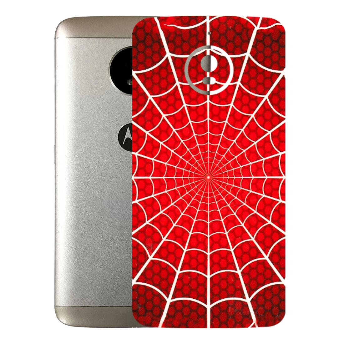 Motorola Phone Skins (All Models) - Classic Spidey Web - 3D Embossed Finish (L-115) Motorola Moto E4 Plus