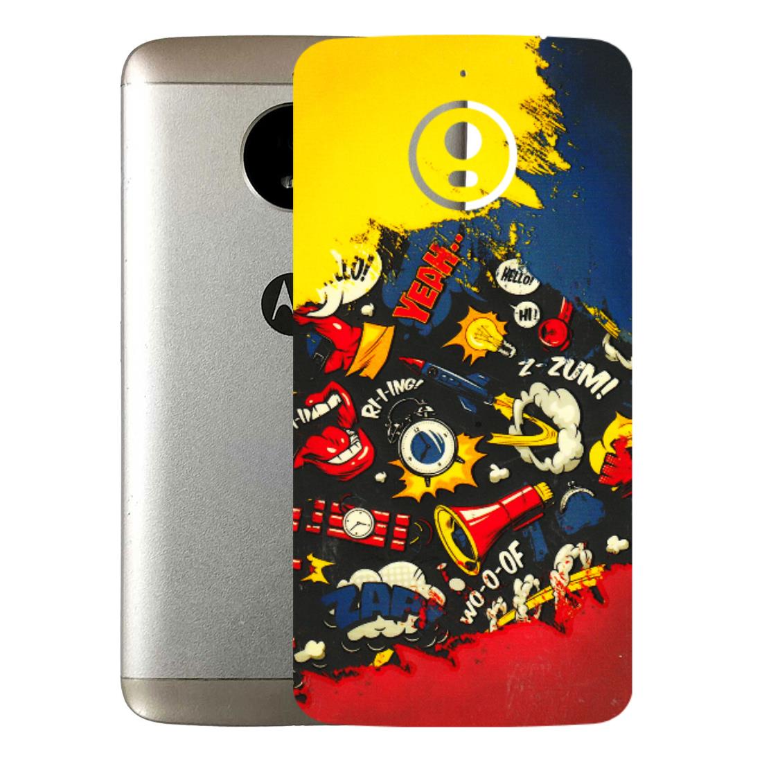 Motorola Phone Skins (All Models) - Pacific Doodle Art - 3D Embossed Finish (L-120) Motorola Moto E4 Plus