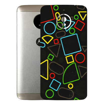 Motorola Phone Skins (All Models) - Black Shapes - 3D Embossed Finish (L-131) Motorola Moto E4 Plus