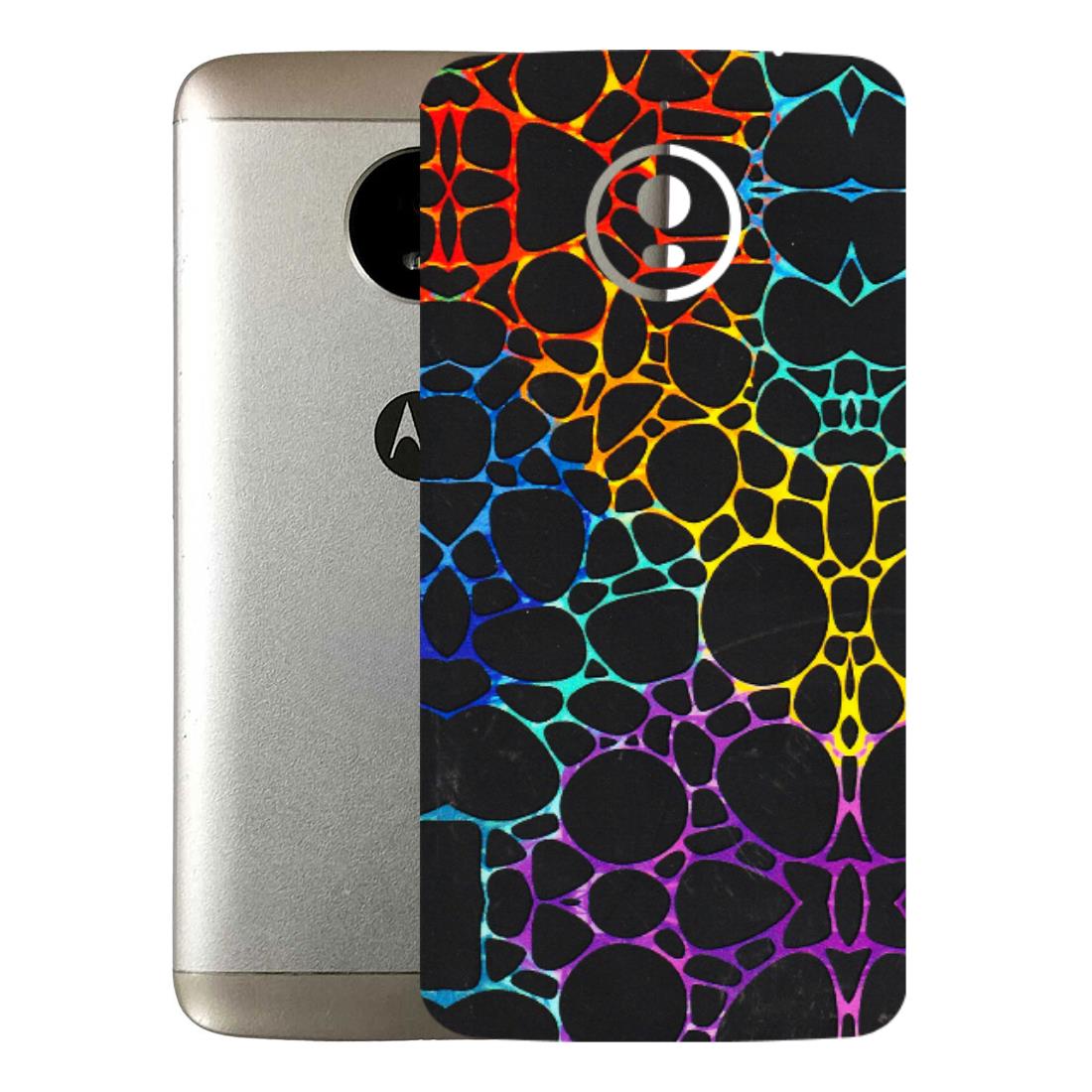Motorola Phone Skins (All Models) - Abstract Art MultiColour - 3D Embossed Finish (L-133) Motorola Moto E4 Plus