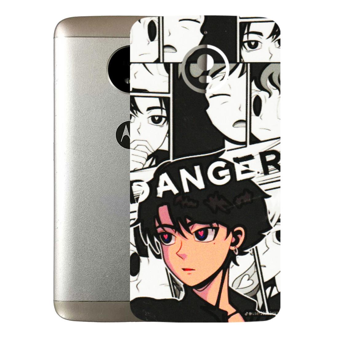 Motorola Phone Skins (All Models) - Danger Anime - 3D Embossed Finish (L-155) Motorola Moto E4 Plus