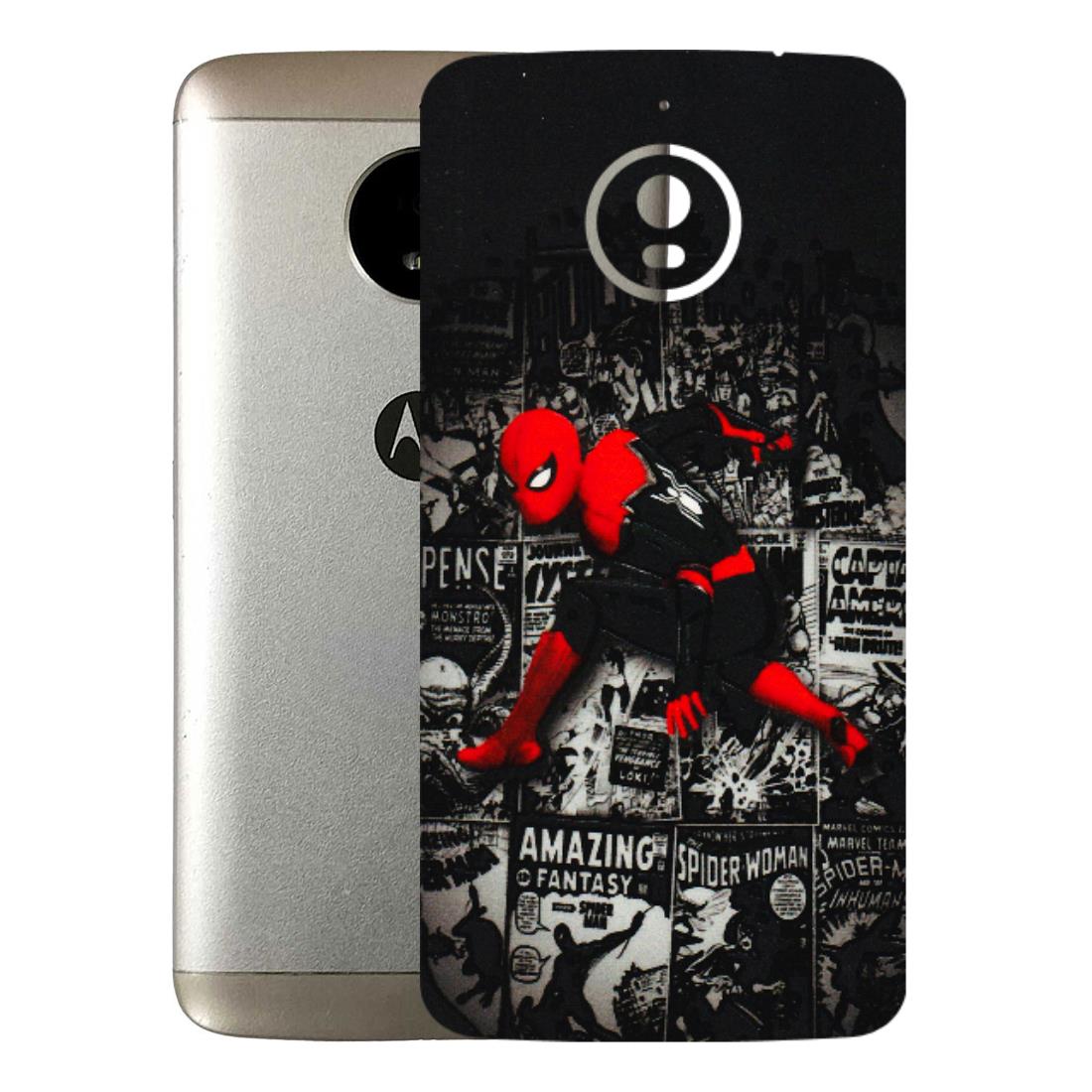 Motorola Phone Skins (All Models) - SpiderMan New - 3D Embossed Finish (L-162) Motorola Moto E4 Plus
