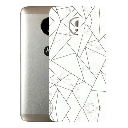 Motorola Phone Skins (All Models) - Luxury White Marble Effect - 3D Embossed Finish (L-168) Motorola Moto E4 Plus