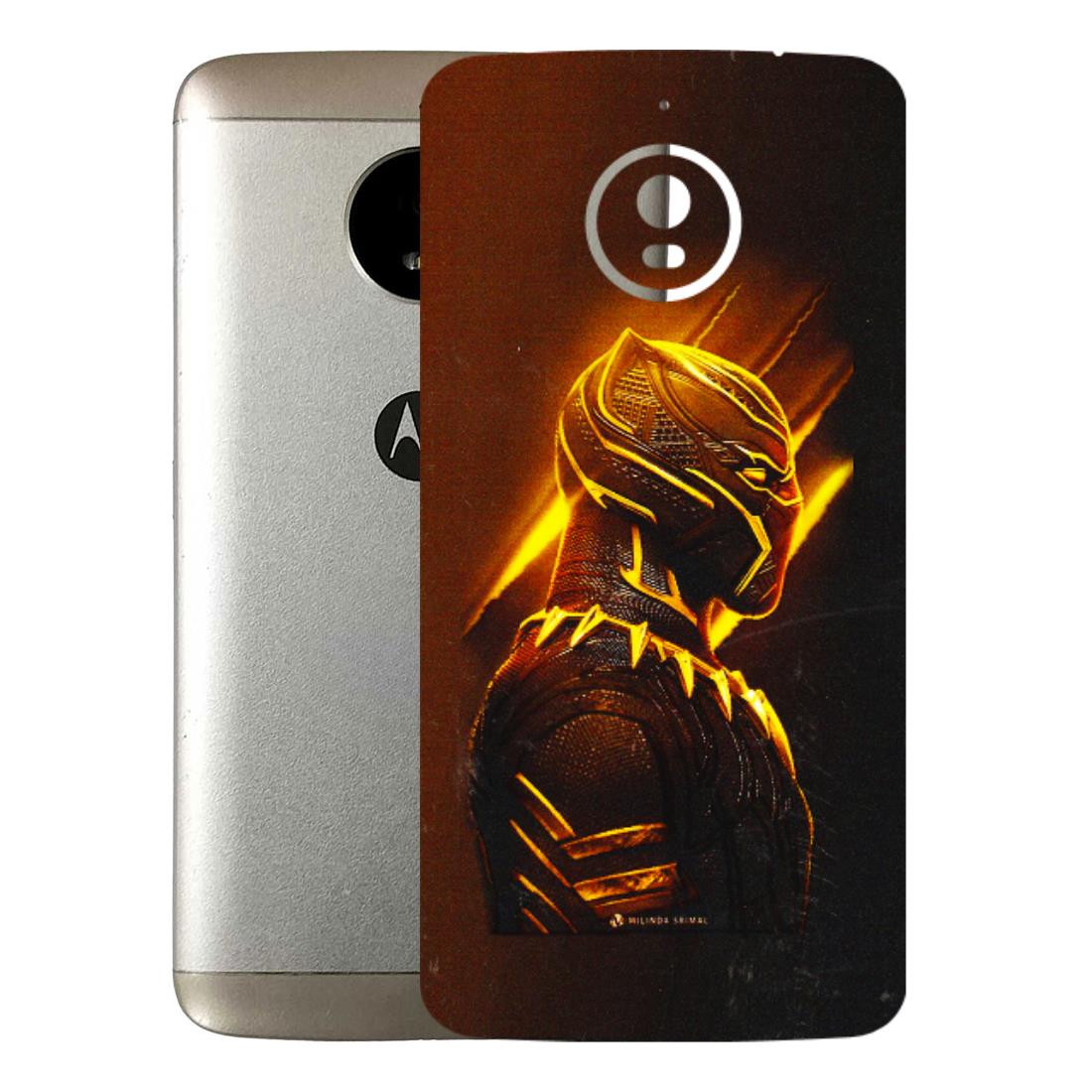 Motorola Phone Skins (All Models) - Gold Black Panther - 3D Embossed Finish (L-181) Motorola Moto E4 Plus