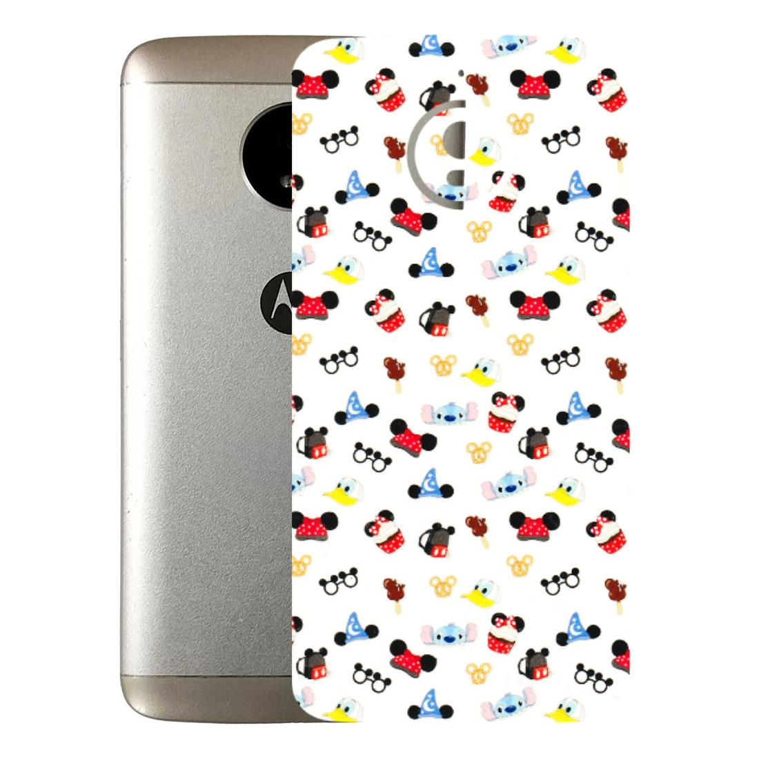 Motorola Phone Skins (All Models) - Minnie Mouse & Donald Doodles s - 3D Embossed Finish (L-194) Motorola Moto E4 Plus