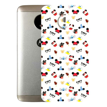 Motorola Phone Skins (All Models) - Minnie Mouse & Donald Doodles s - 3D Embossed Finish (L-194) Motorola Moto E4 Plus