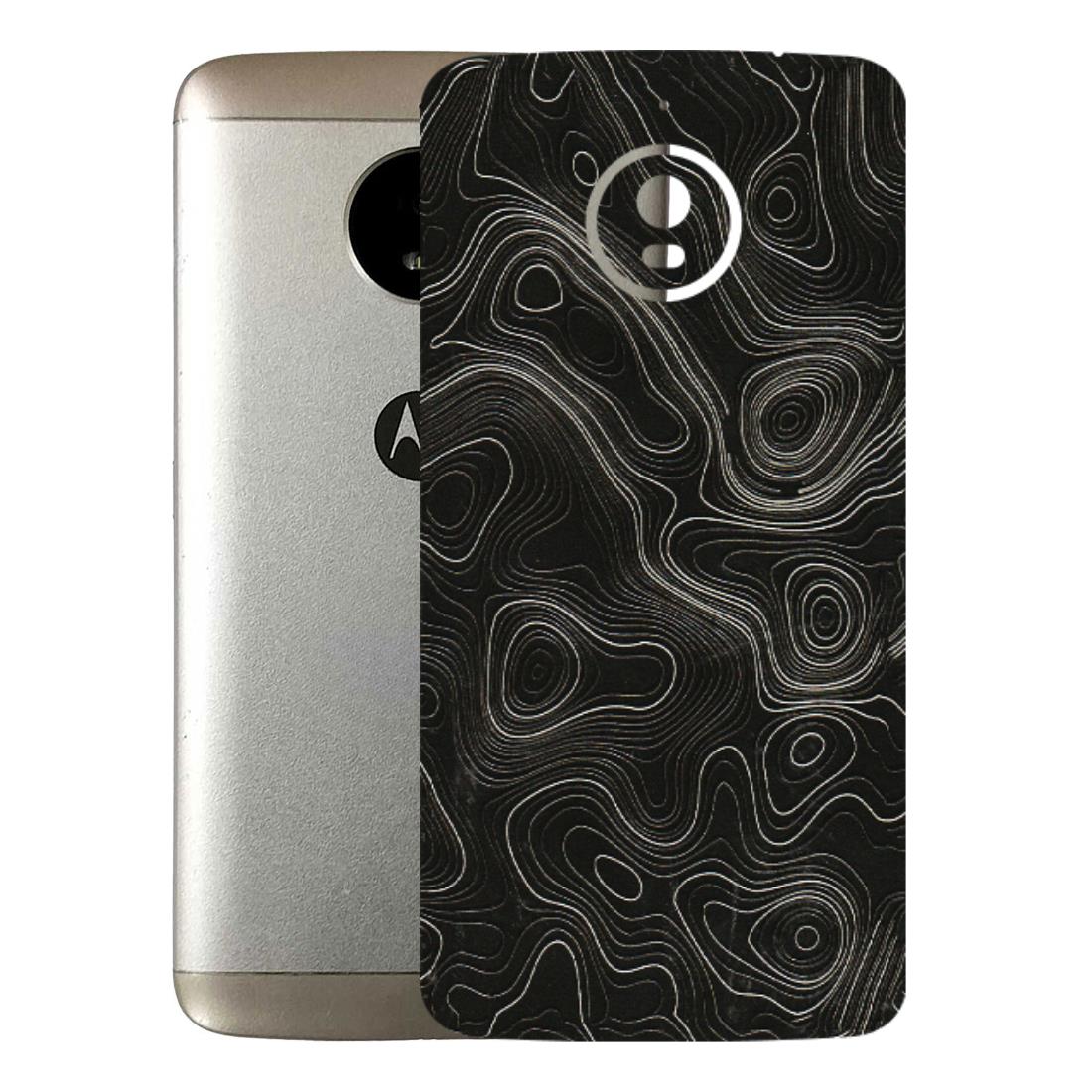 Motorola Phone Skins (All Models) - Black Swirl - 3D Embossed Finish (L-196) Motorola Moto E4 Plus
