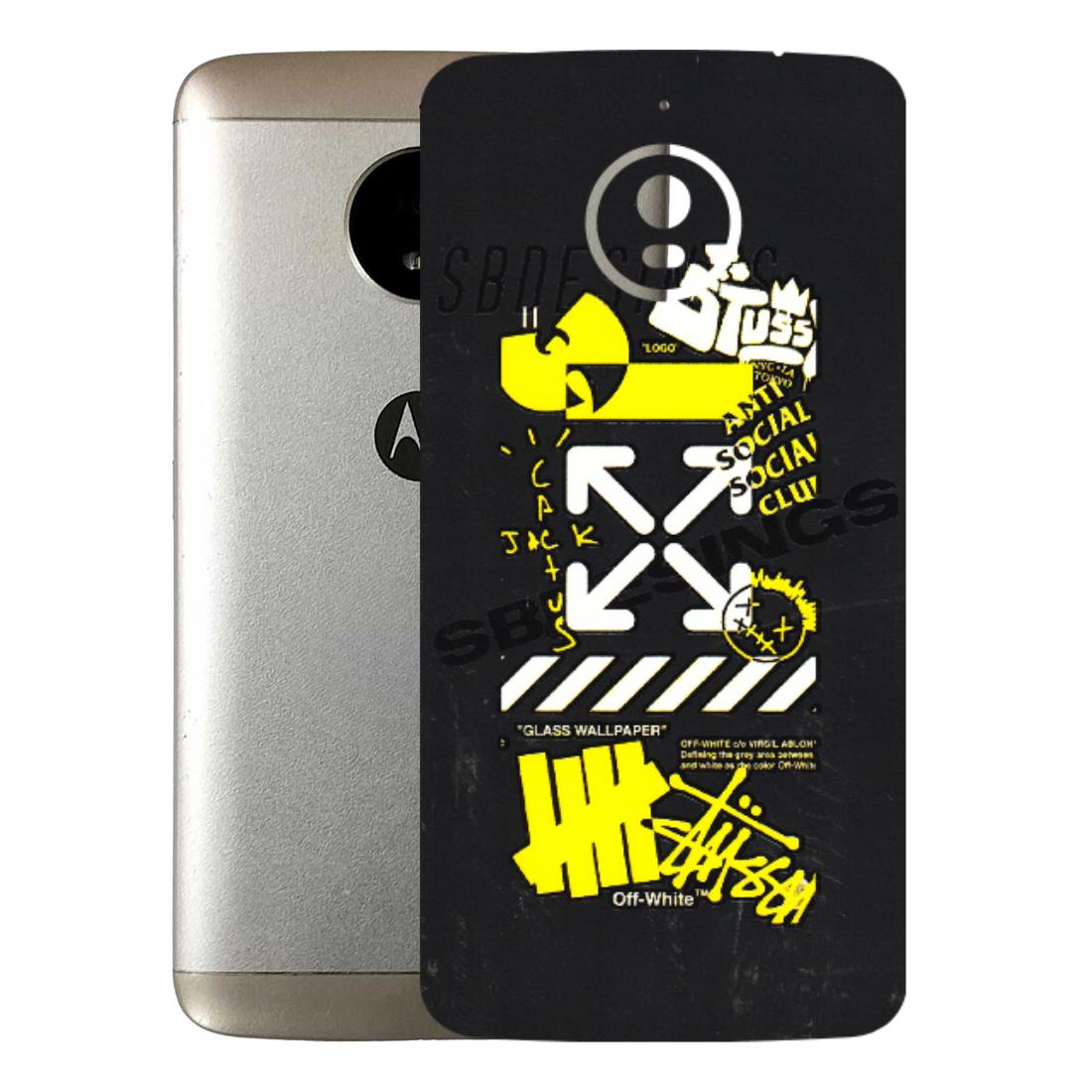 Motorola Phone Skins (All Models) - Anti Social Graffiti - 3D Embossed Finish (L-198) Motorola Moto E4 Plus