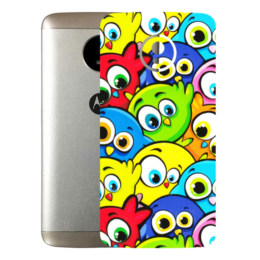 Motorola Phone Skins (All Models) - Cute Fluffy Birds - 3D Embossed Finish (L-213) Motorola Moto E4 Plus