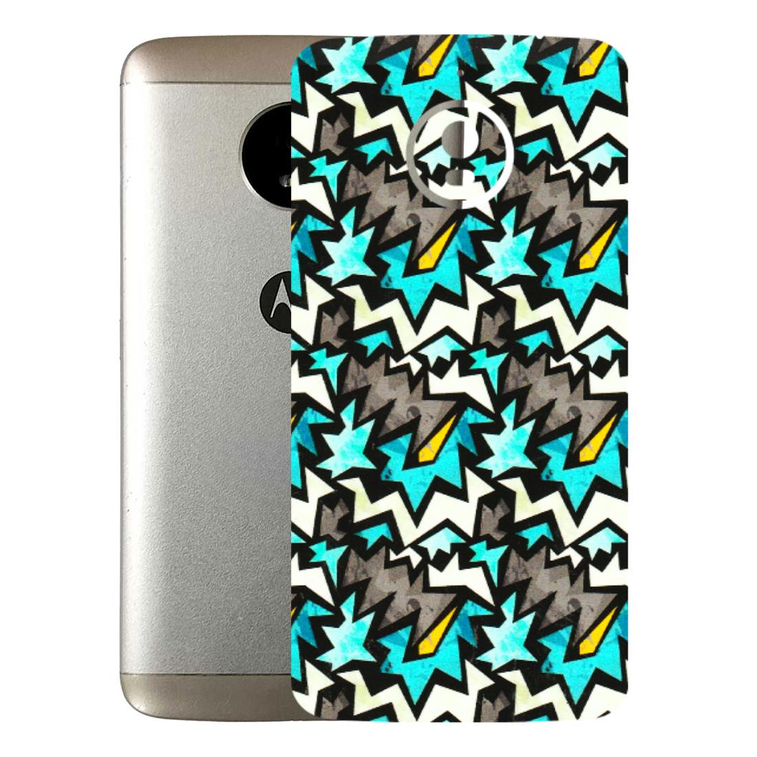 Motorola Phone Skins (All Models) - Funky Zig Zag - 3D Embossed Finish (L-223) Motorola Moto E4 Plus