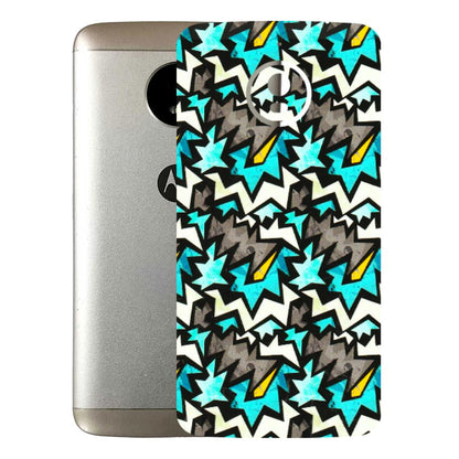 Motorola Phone Skins (All Models) - Funky Zig Zag - 3D Embossed Finish (L-223) Motorola Moto E4 Plus