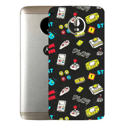Motorola Phone Skins (All Models) - Gaming Doodles - 3D Embossed Finish (L-224) Motorola Moto E4 Plus