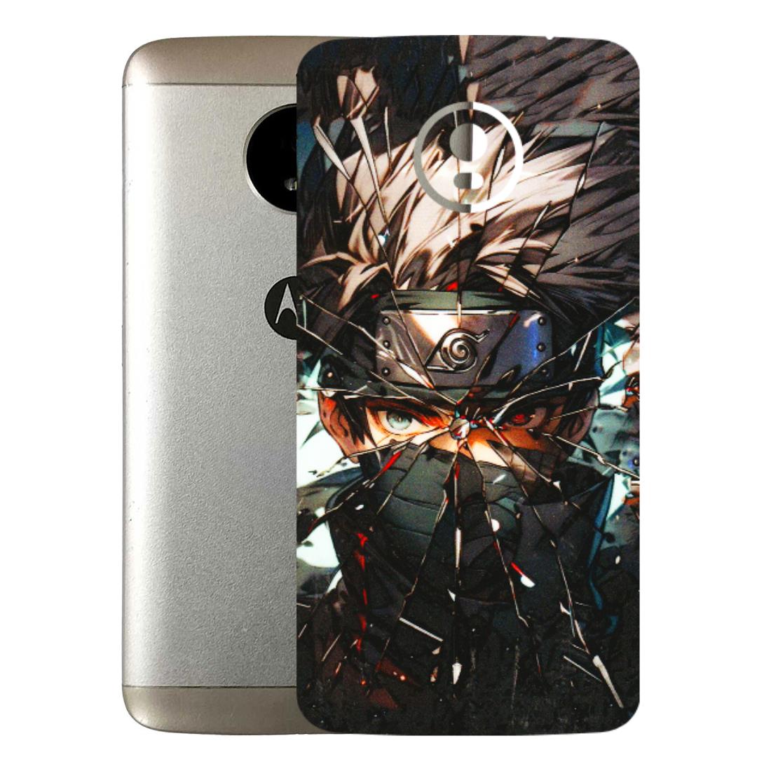 Motorola Phone Skins (All Models) - Kakashi Shattered Glass Effect - 3D Embossed Finish (L-237) Motorola Moto E4 Plus