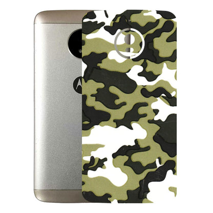Motorola Phone Skins (All Models) - Camouflages White And Green - 3D Embossed Finish (L-243) Motorola Moto E4 Plus