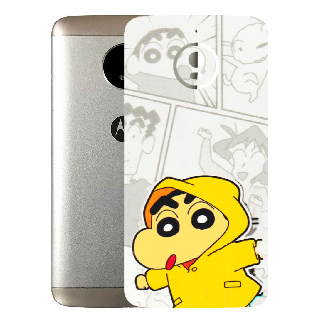 Motorola Phone Skins (All Models) - Yellow Shinchan Comic - 3D Embossed Finish (L-246) Motorola Moto E4 Plus