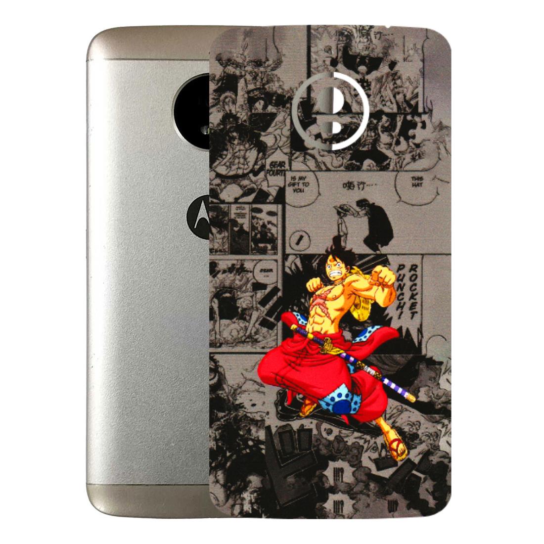 Motorola Phone Skins (All Models) - One Piece Rocket Punch Manga - 3D Embossed Finish (L-25) Motorola Moto E4 Plus