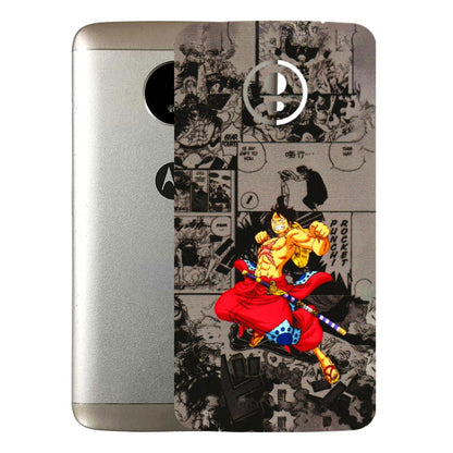 Motorola Phone Skins (All Models) - One Piece Rocket Punch Manga - 3D Embossed Finish (L-25) Motorola Moto E4 Plus