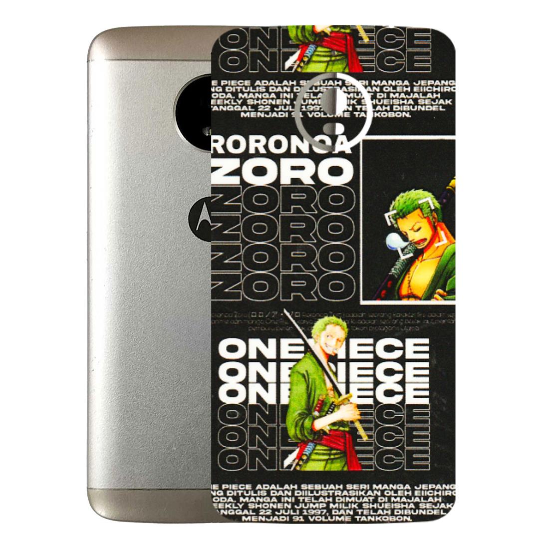Motorola Phone Skins (All Models) - One Piece Zoro - 3D Embossed Finish (L-250) Motorola Moto E4 Plus