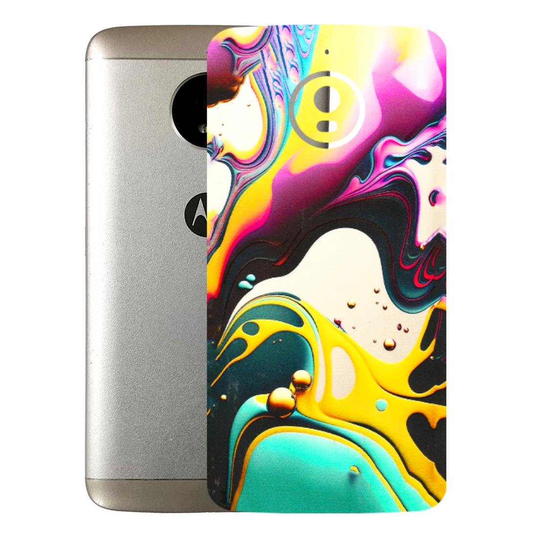 Motorola Phone Skins (All Models) - Multicolor Abstract pattern - 3D Embossed Finish (L-254) Motorola Moto E4 Plus