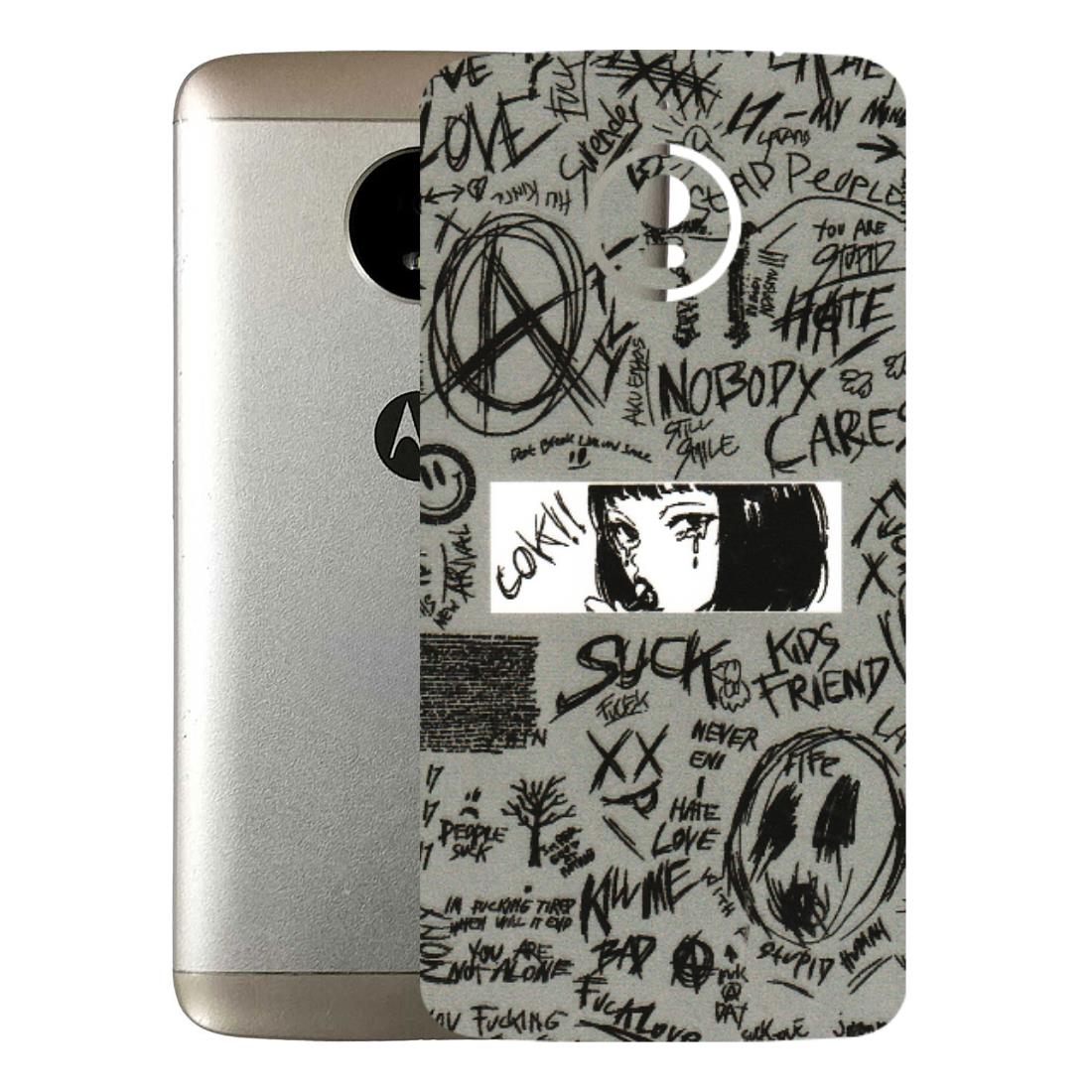 Motorola Phone Skins (All Models) - Never Have Love Anime - 3D Embossed Finish (L-260) Motorola Moto E4 Plus