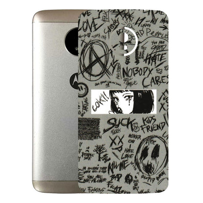 Motorola Phone Skins (All Models) - Never Have Love Anime - 3D Embossed Finish (L-260) Motorola Moto E4 Plus