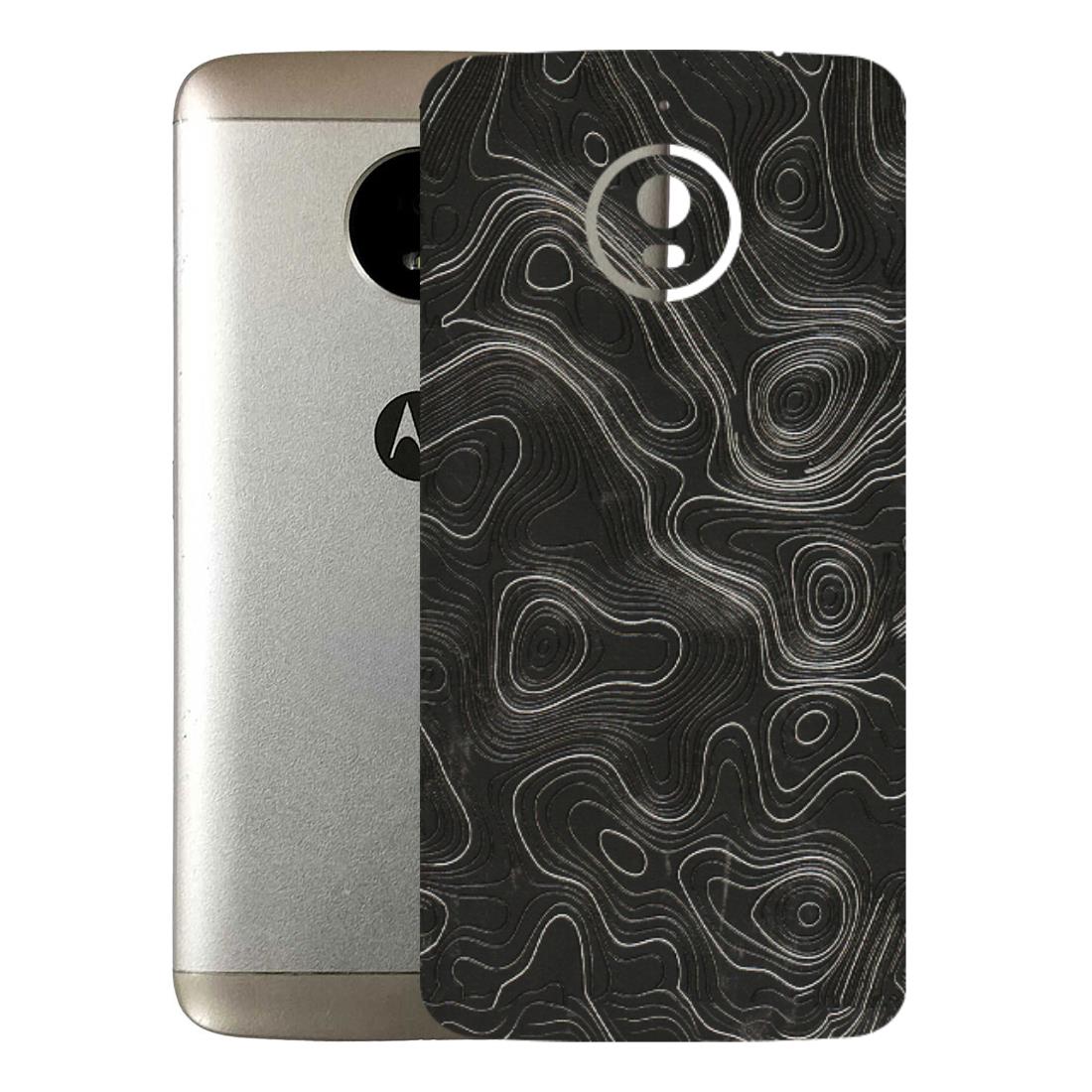 Motorola Phone Skins (All Models) - Abstract White Line Map - 3D Embossed Finish (L-269) Motorola Moto E4 Plus