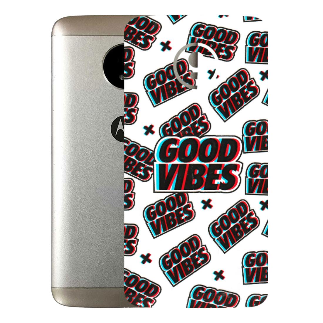Motorola Phone Skins (All Models) - Good Vibes - 3D Embossed Finish (L-282) Motorola Moto E4 Plus