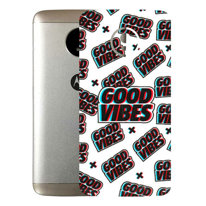 Motorola Phone Skins (All Models) - Good Vibes - 3D Embossed Finish (L-282) Motorola Moto E4 Plus