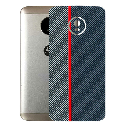 Motorola Phone Skins (All Models) - Blue Sober Lines - 3D Embossed Finish (L-305) Motorola Moto E4 Plus