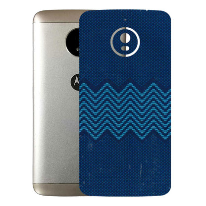 Motorola Phone Skins (All Models) - Blue Sober Waves - 3D Embossed Finish (L-306) Motorola Moto E4 Plus
