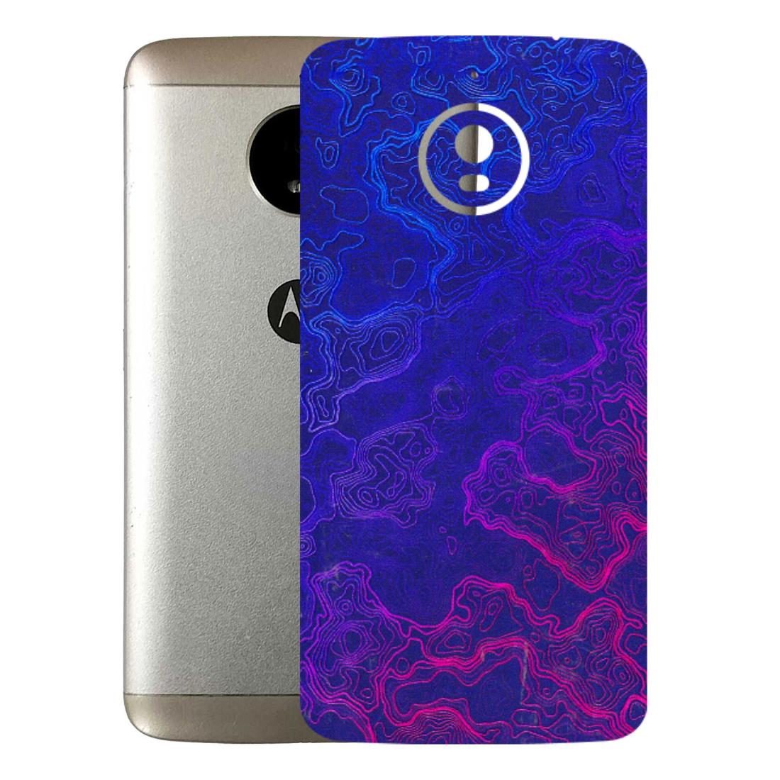 Motorola Phone Skins (All Models) - Purple Ripples Swirl - 3D Embossed Finish (L-314) Motorola Moto E4 Plus