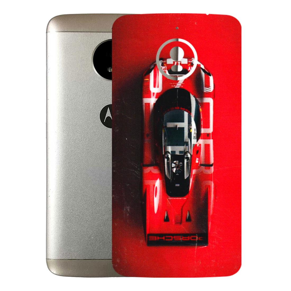 Motorola Phone Skins (All Models) - Red Porsche Car Logo - 3D Embossed Finish (L-315) Motorola Moto E4 Plus